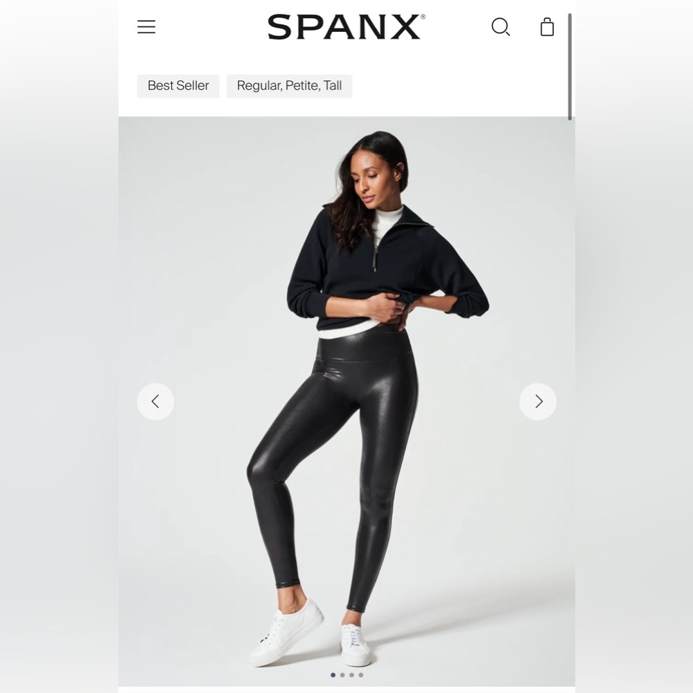 Spanx Women’s SPANXshape faux leather leggings